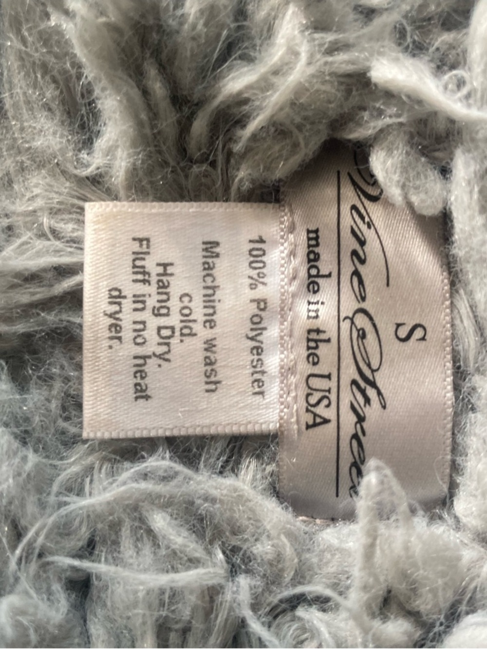 Faux-Fur Blue & Grey Cardi Jacket - Picture 5 of 5